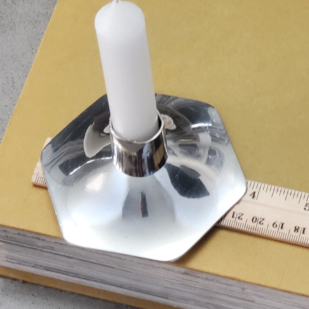 James R. Gagnon Signed Pewter Candle Holder Set, VINTAGE, Maker Featured Cartier